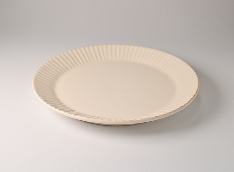 しのぎ_クリームマット 7寸平皿 イメージ