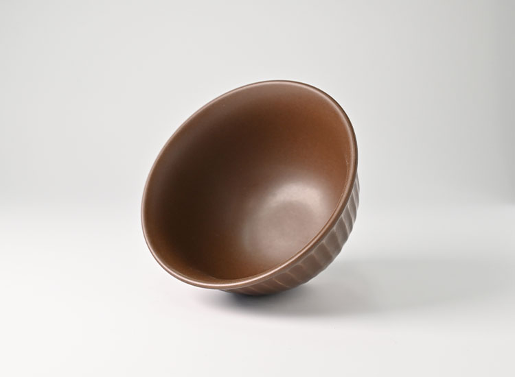 しのぎ_ブラウンマット 飯碗のイメージ