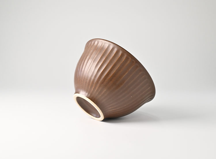 しのぎ_ブラウンマット 飯碗のイメージ