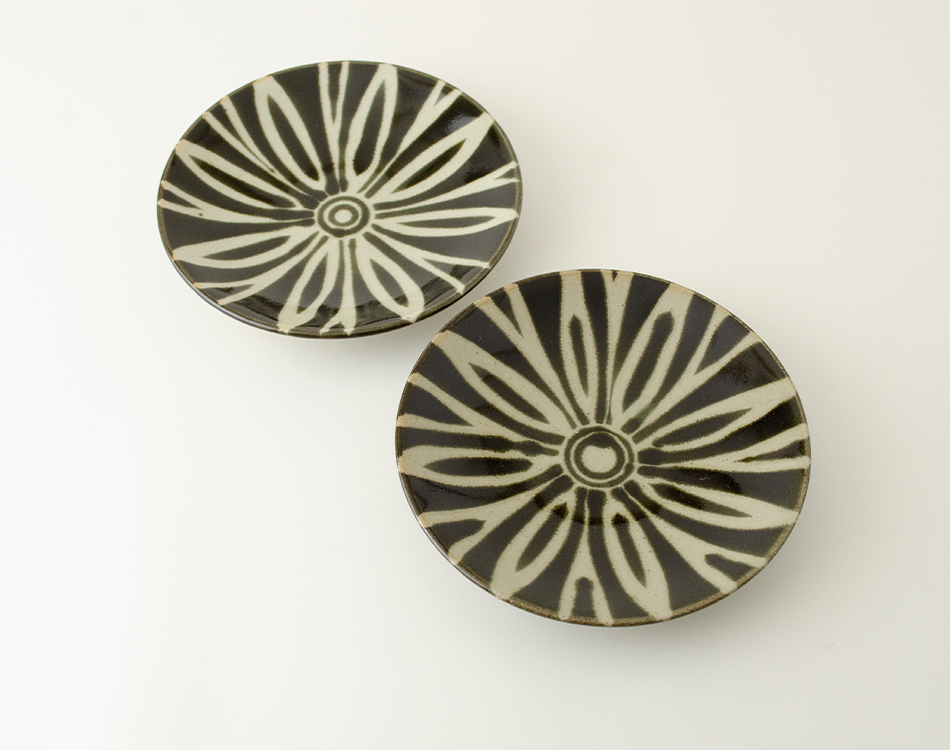 ペルシャ紋5寸丸皿セット（２枚入り）のイメージ