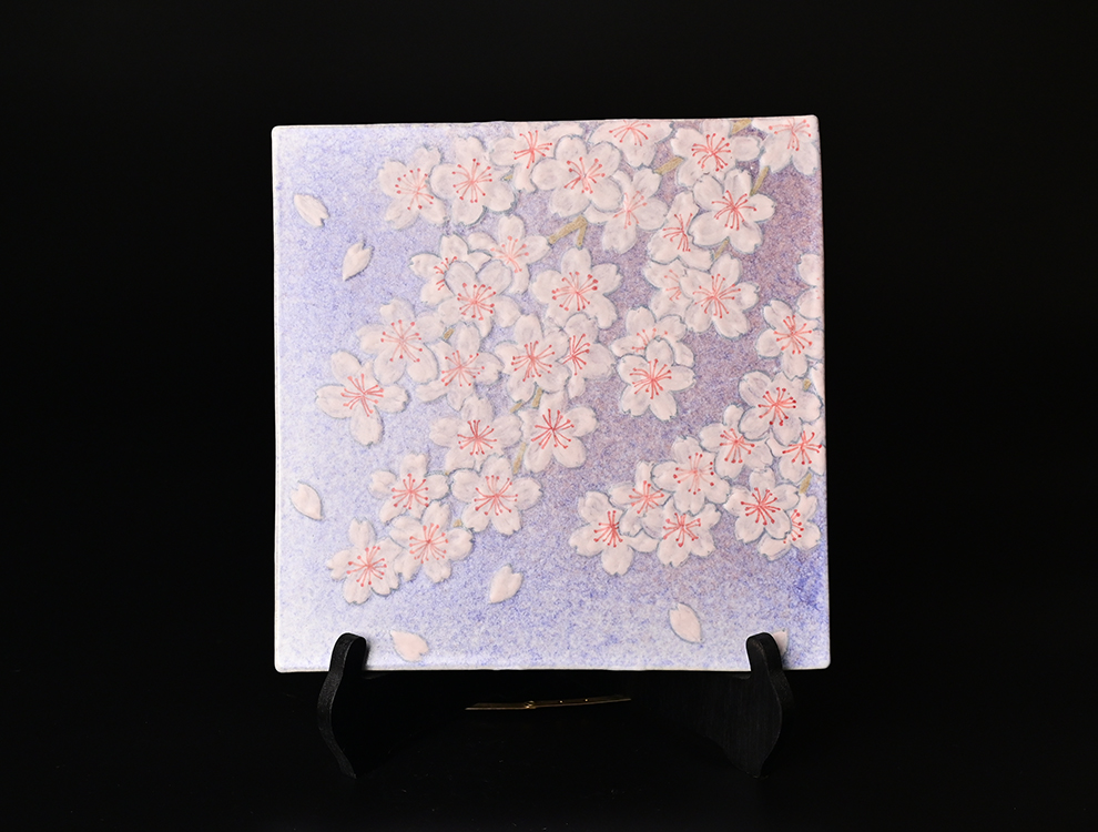 島田琴絵＿桜文陶板のイメージ