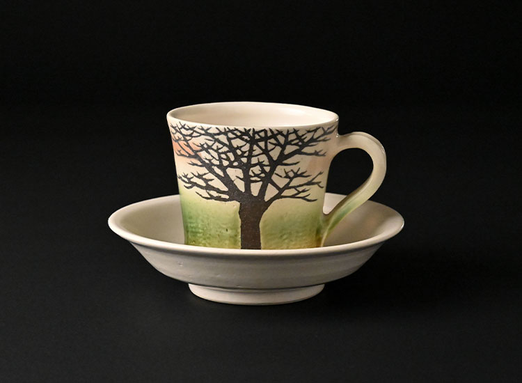 佐伯守美_象嵌釉彩珈琲碗皿 イメージ