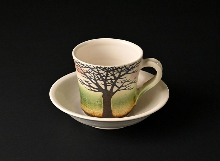 佐伯守美_象嵌釉彩珈琲碗皿のイメージ