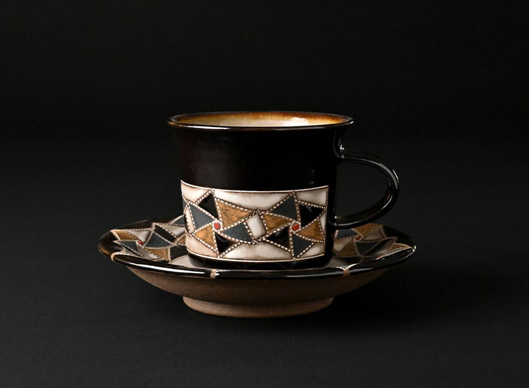 向山文也_風車紋コーヒー碗皿 イメージ