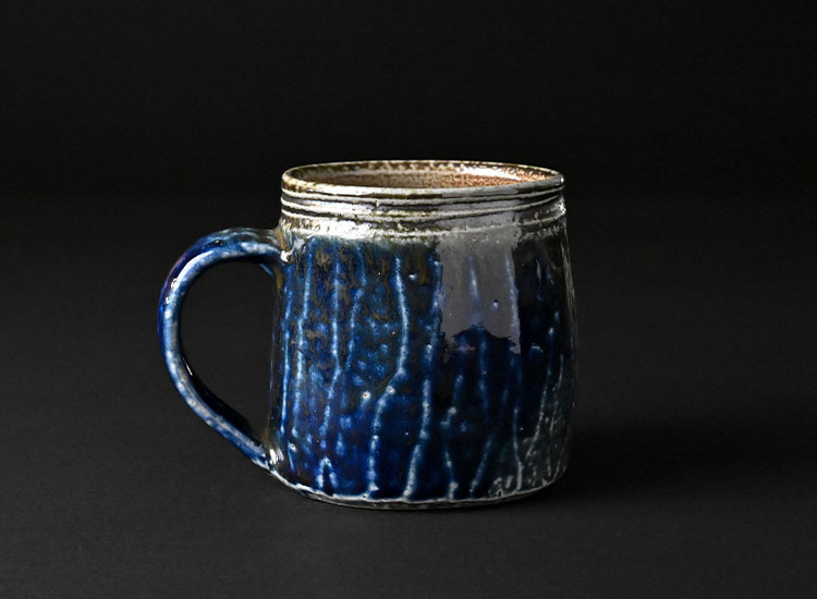 濱田友緒_藍鉄塩釉面取マグカップのイメージ