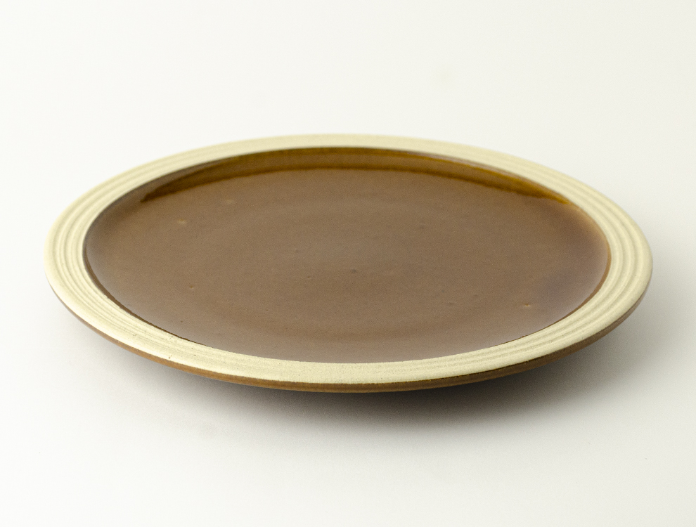 益子伝統釉_飴釉 パン皿のイメージ