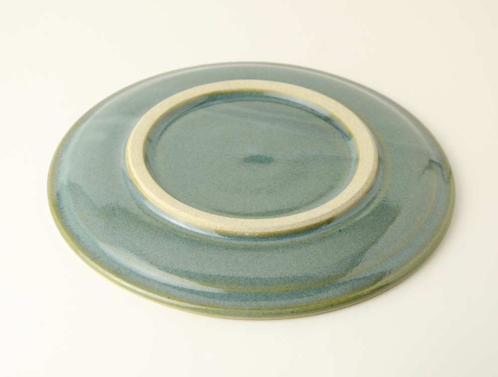 益子伝統釉_益子青磁釉 パン皿のイメージ