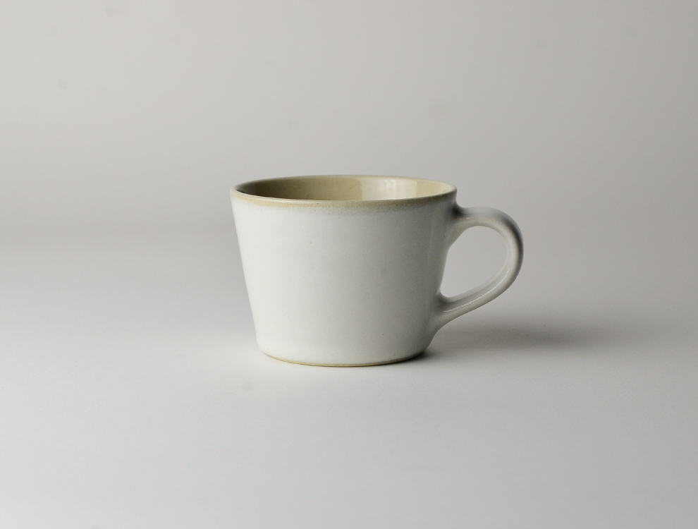 益子伝統釉_糠白釉 コーヒーカップのイメージ