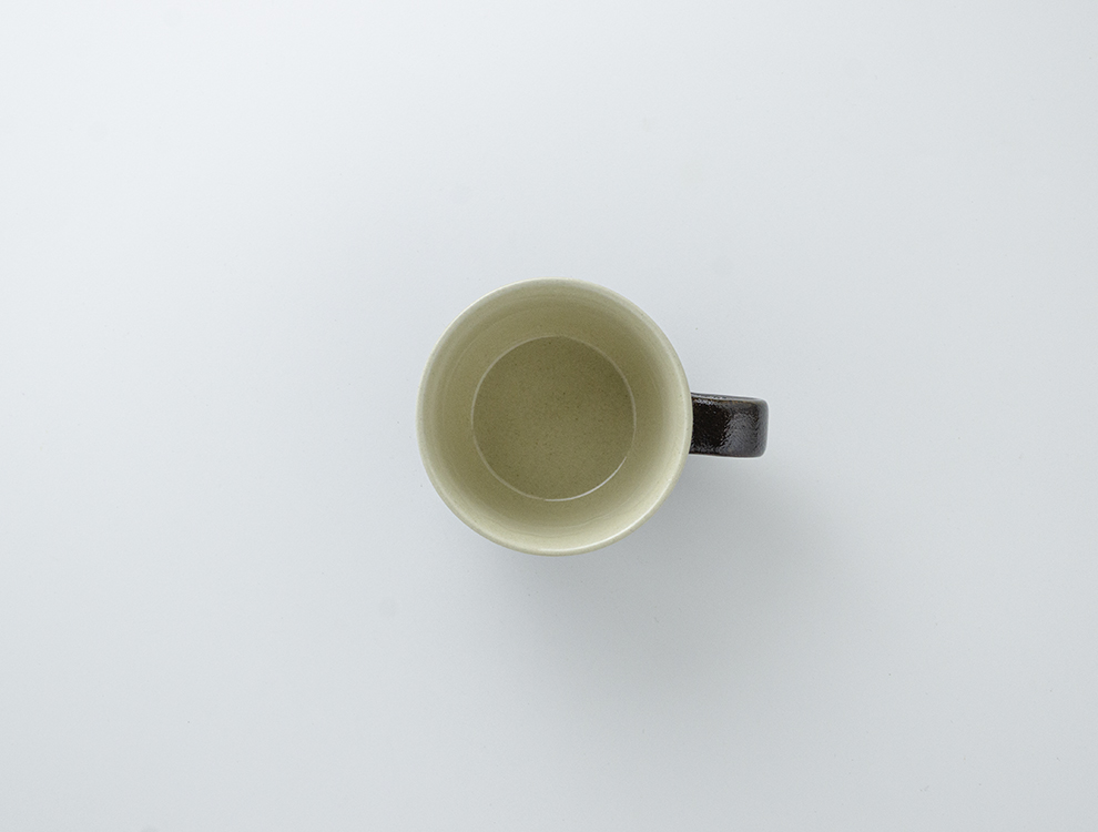 益子伝統釉_ゆず肌黒 コーヒーカップのイメージ
