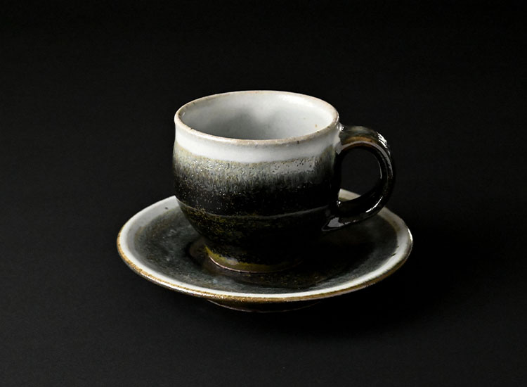 宮嶋正行_掛合釉コーヒー碗皿のイメージ