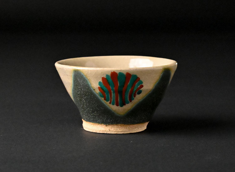 濱田友緒_青釉赤絵盃 イメージ